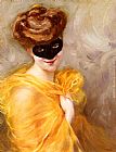 Ball Canvas Paintings - Lady At A Masked Ball